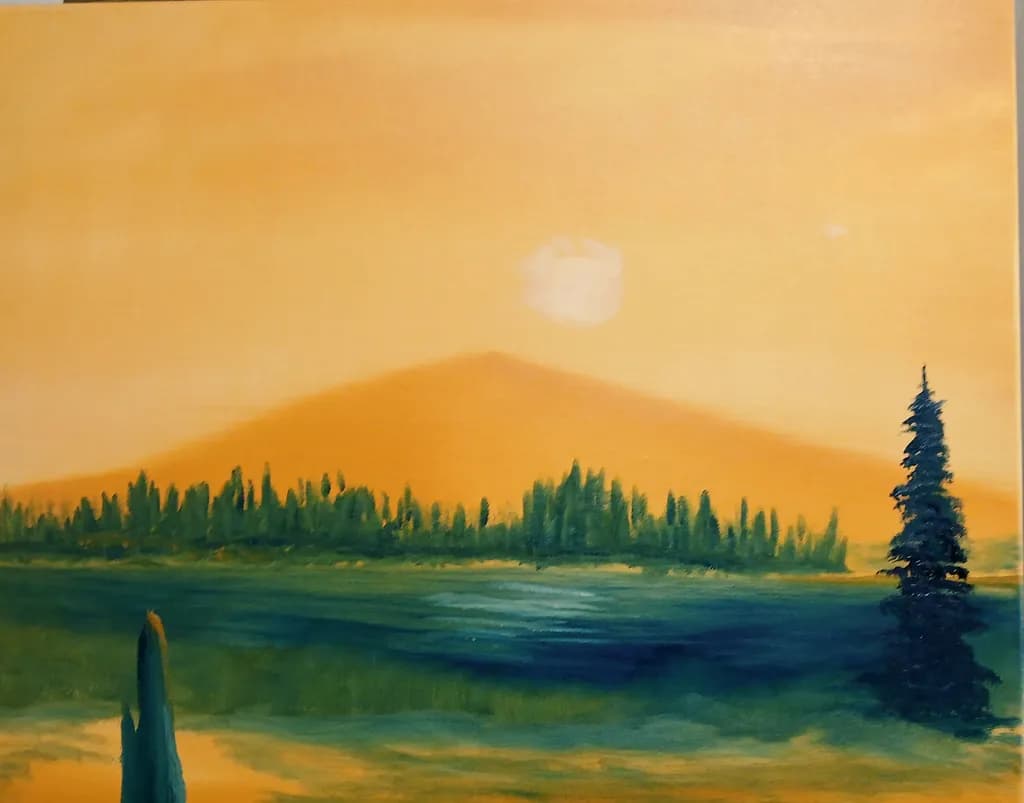 Sunlit Pine Landscape