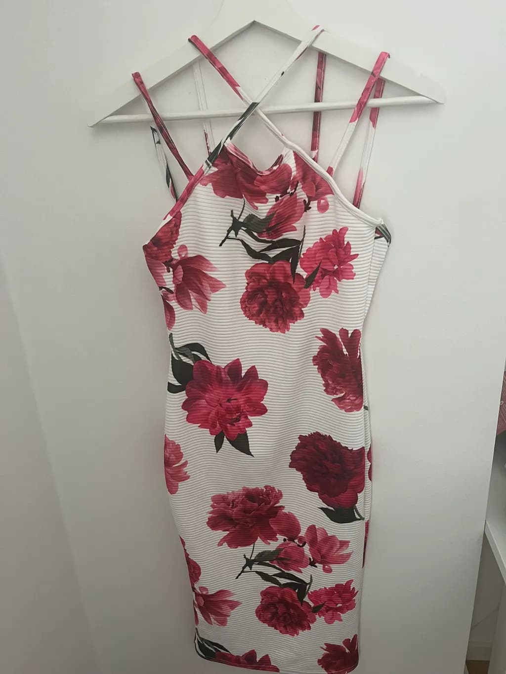 Crimson Floral Dress