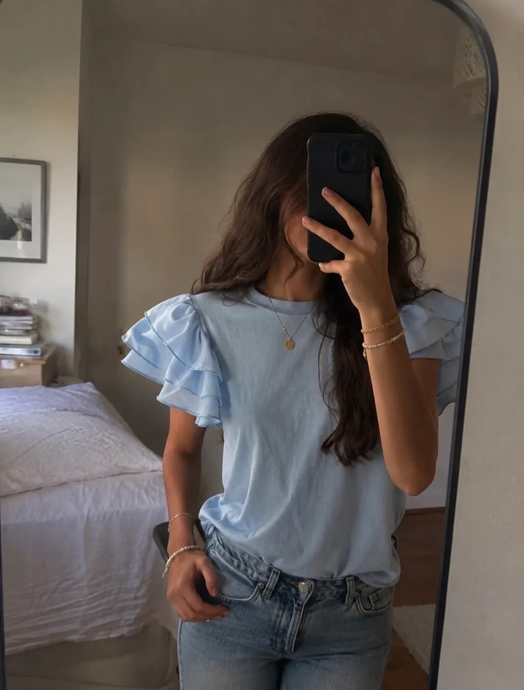 Ruffled Sleeve Shirt