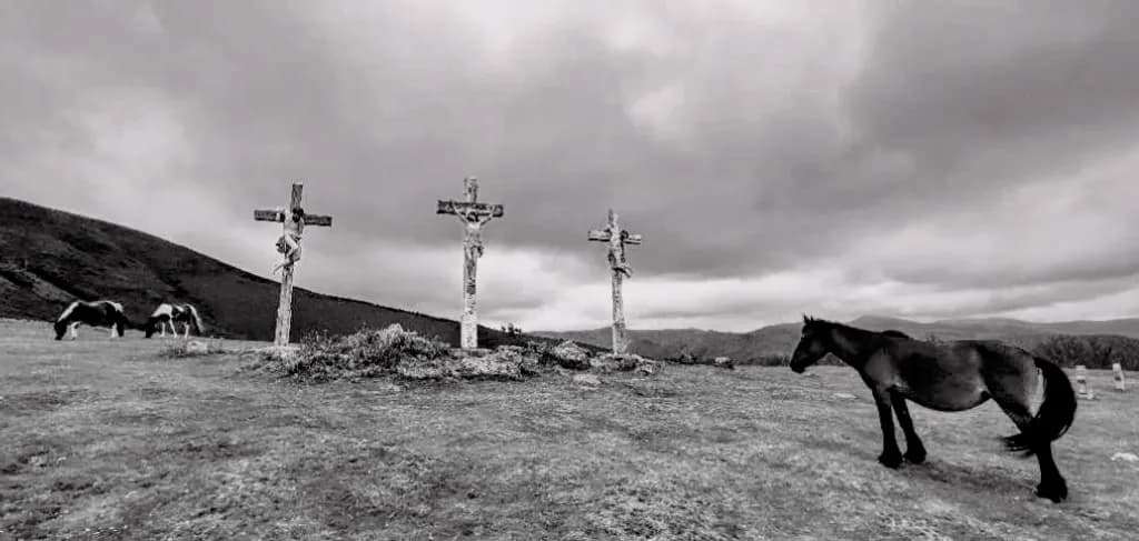 Horses and Crosses Landscape