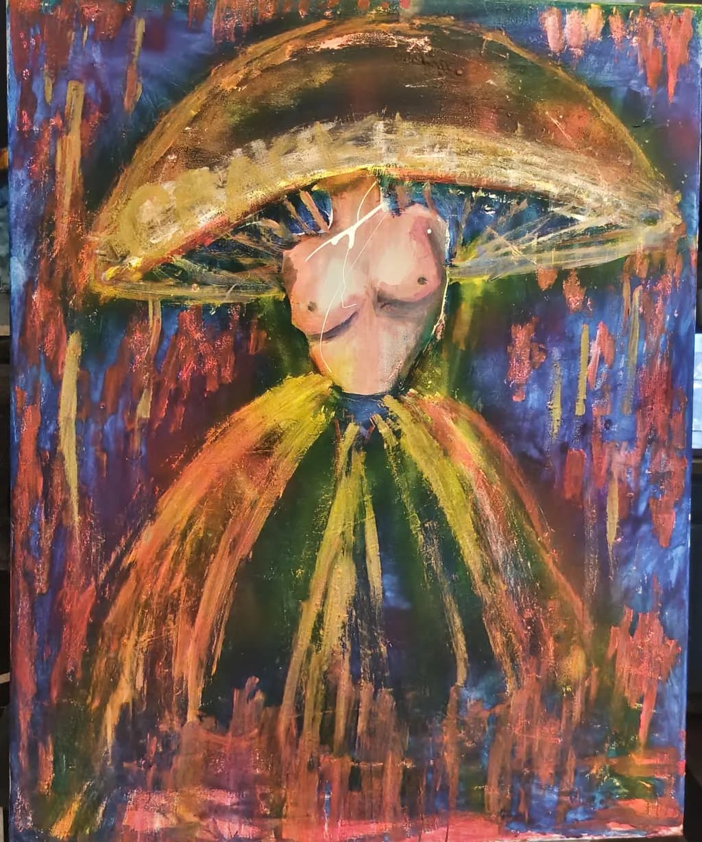 Abstract Figure with Umbrella