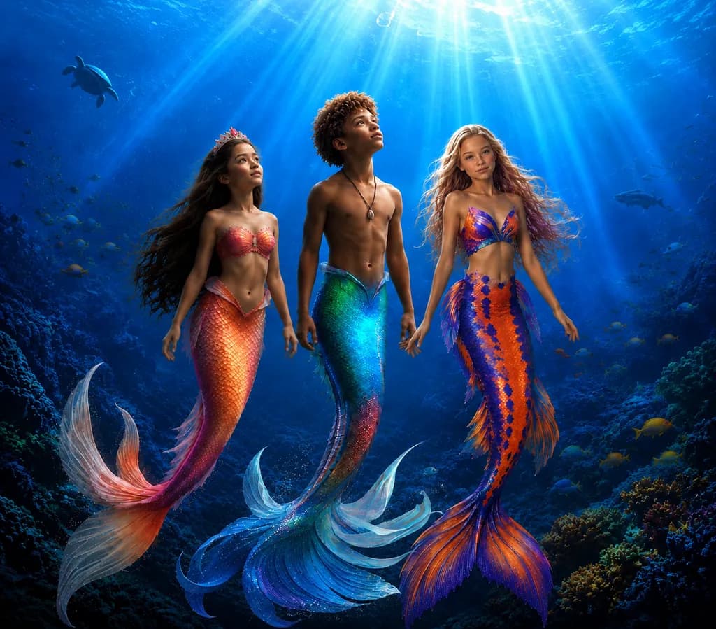 Underwater Mermaid Trio