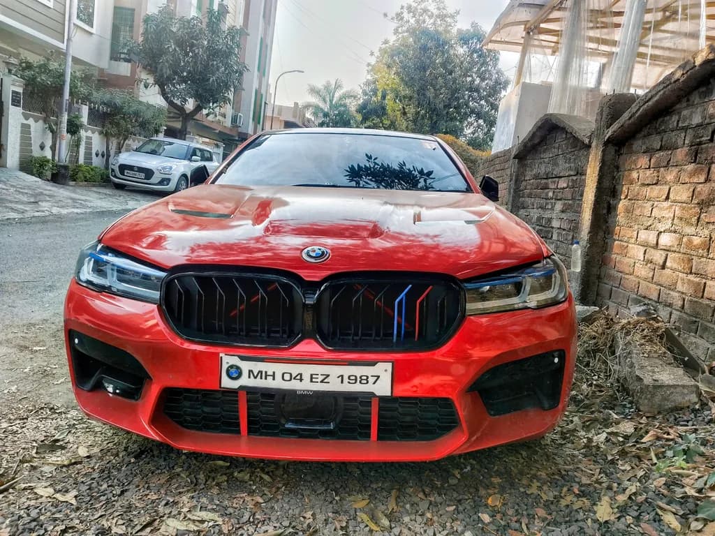 Red BMW Front View
