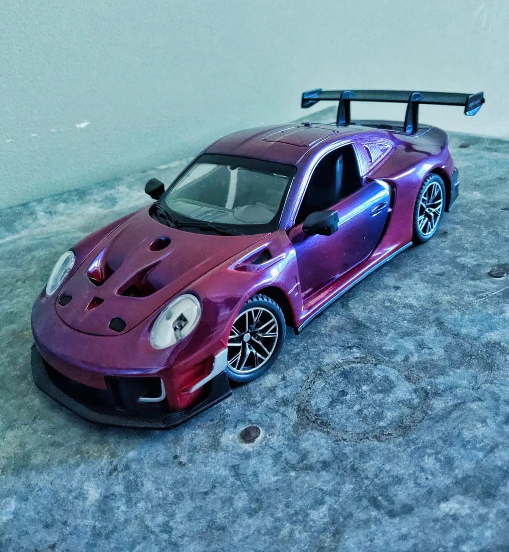Purple Sports Car Model