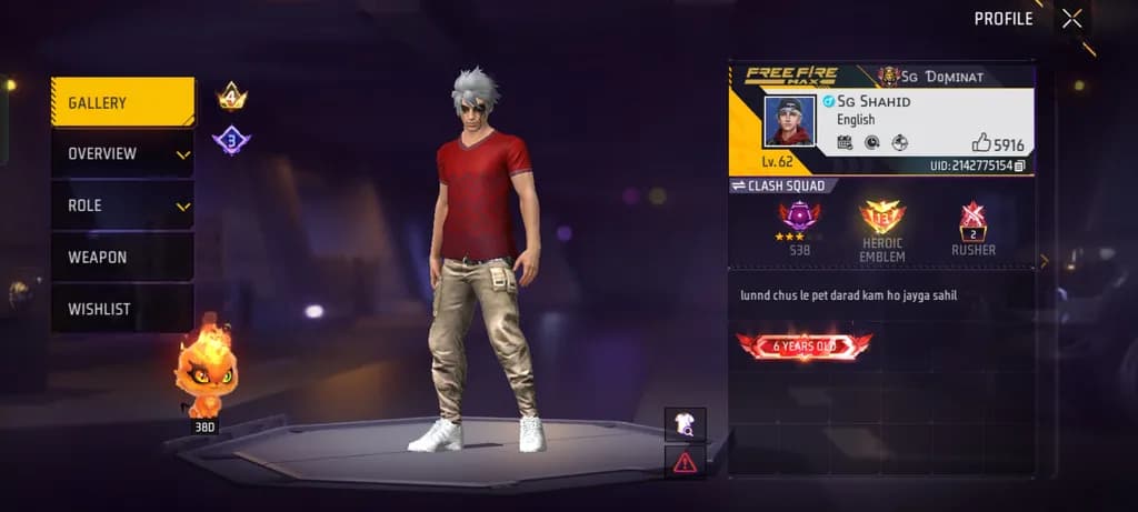 Free Fire Profile Showcase