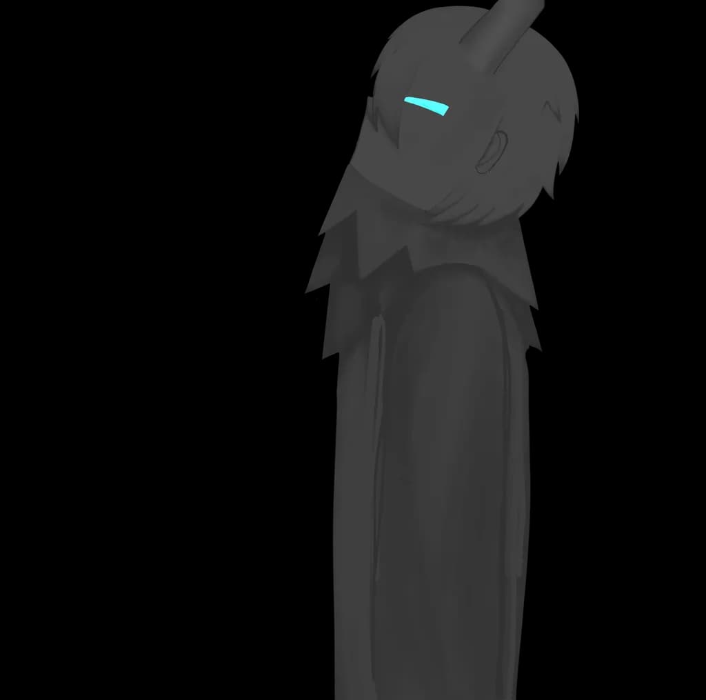 Neon-Eyed Figure