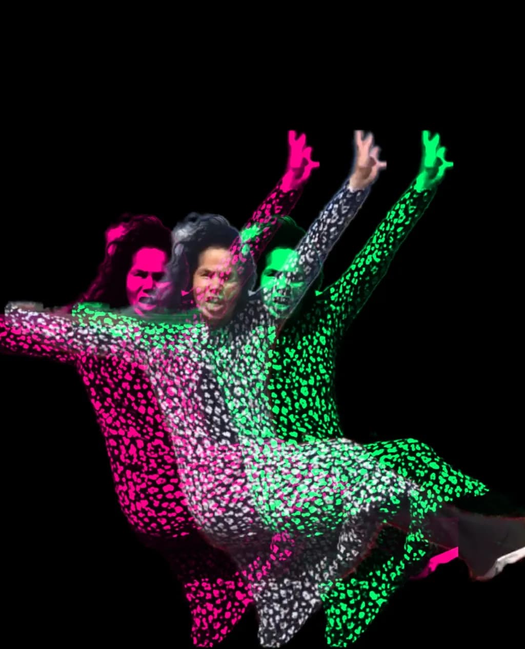 Neon Dancers in Motion