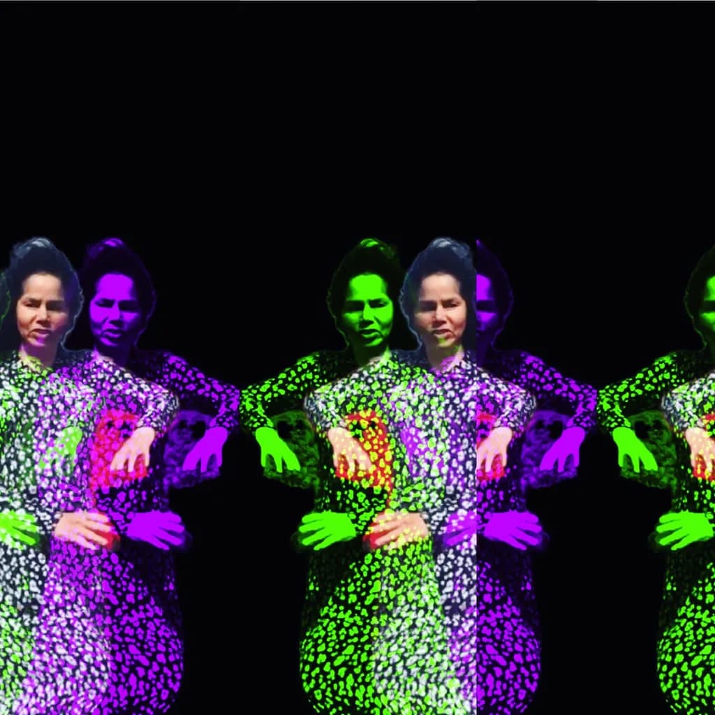 Neon Multiexposure Portrait