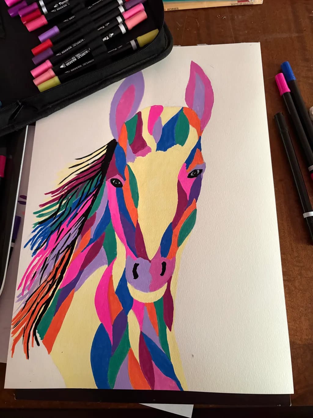 Colorful Horse Portrait