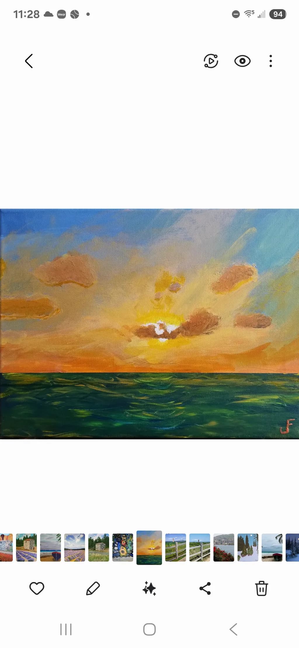 Sunset Over Ocean