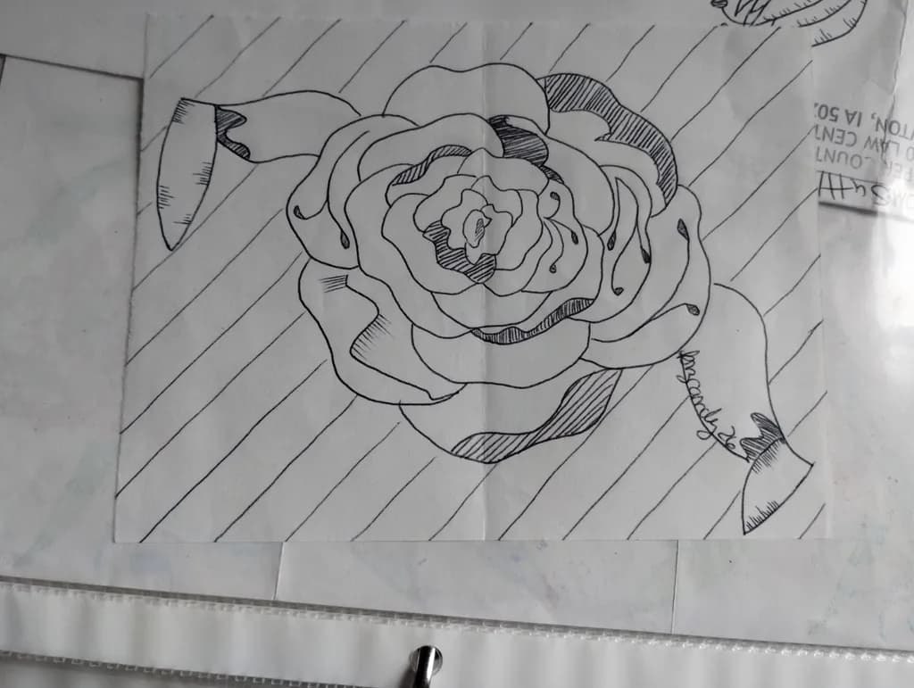 Linework Flower Sketch