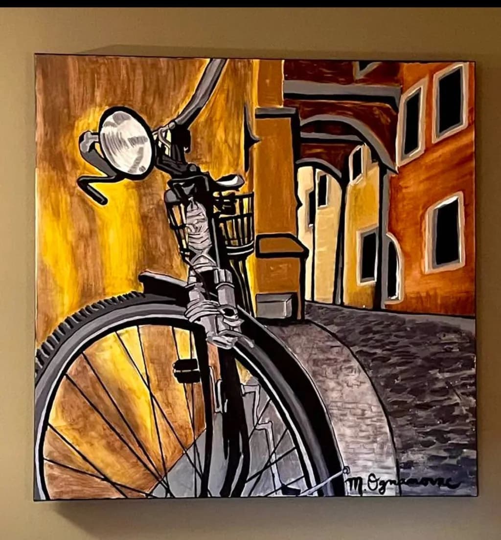 Bicycle on Cobbled Street