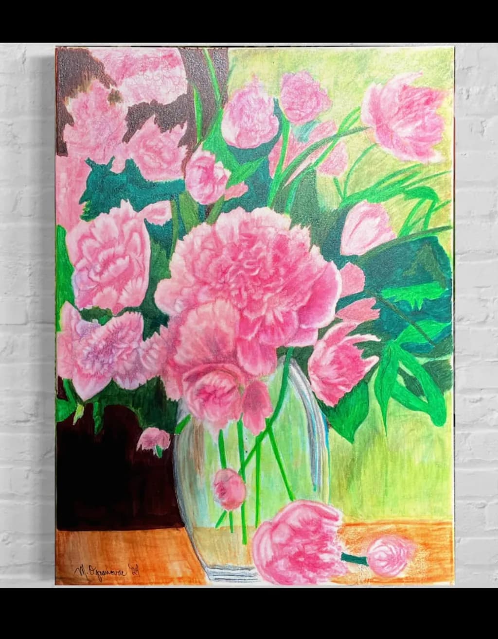 Pink Peonies in Vase