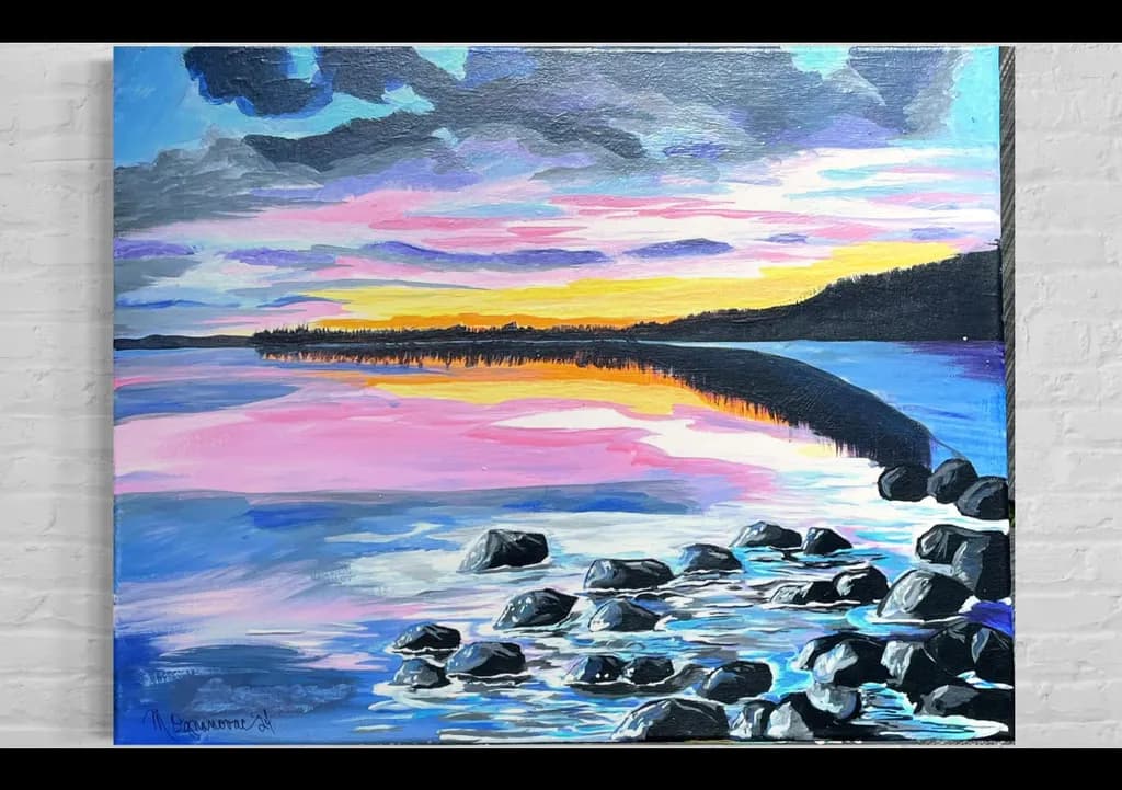 Rocky Shore Sunset