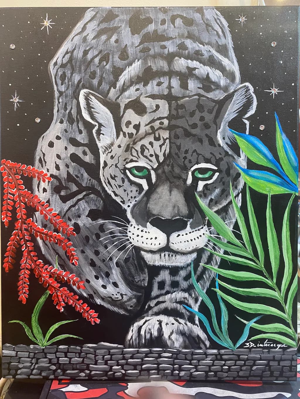 Leopard in Jungle Night