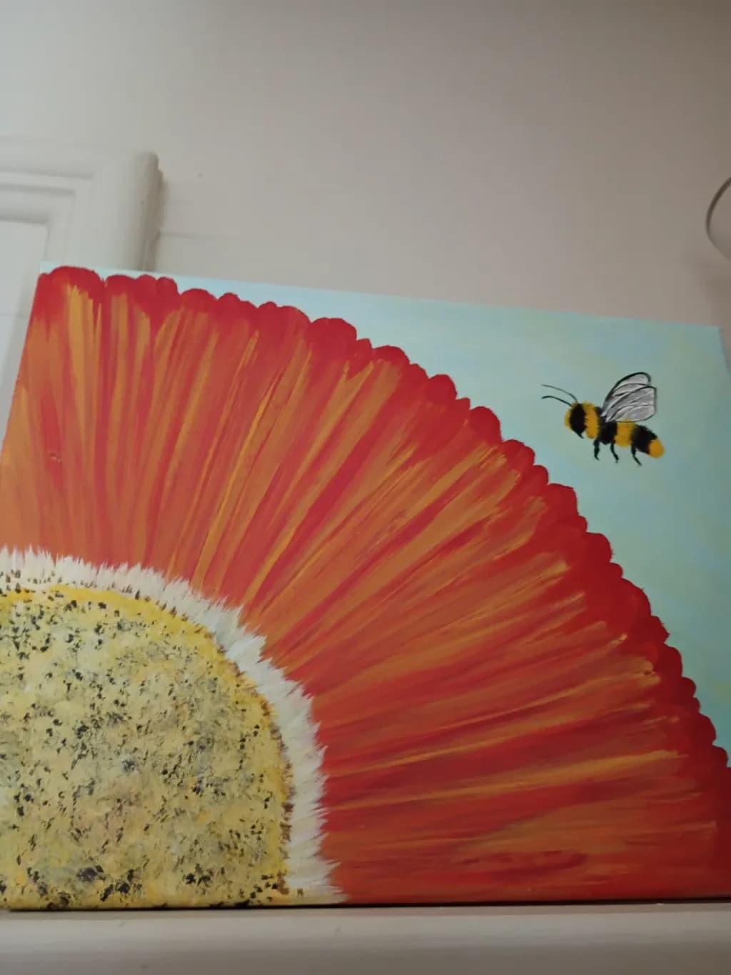Bee and Flower Closeup