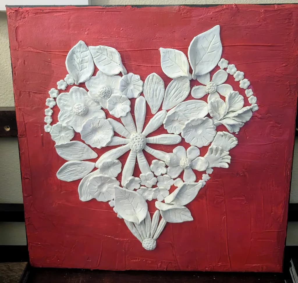 Floral Heart Sculpture