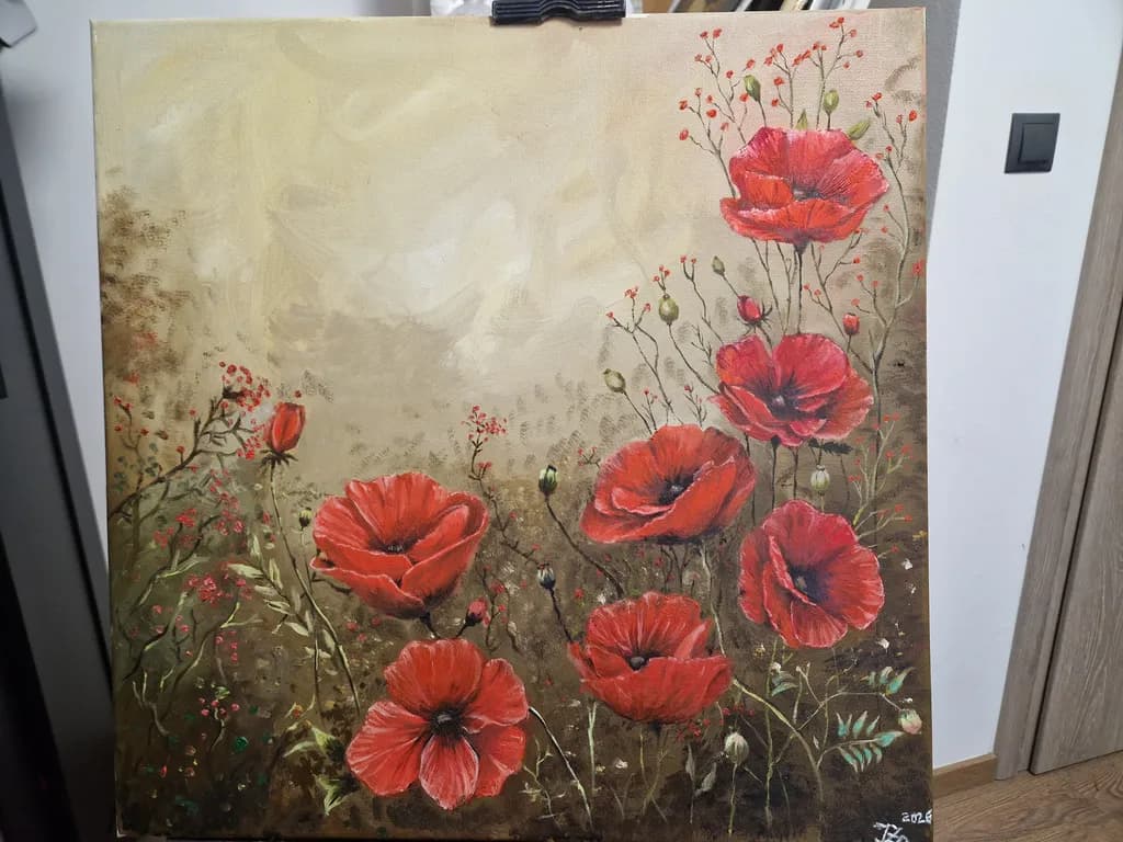 Wild Red Poppies