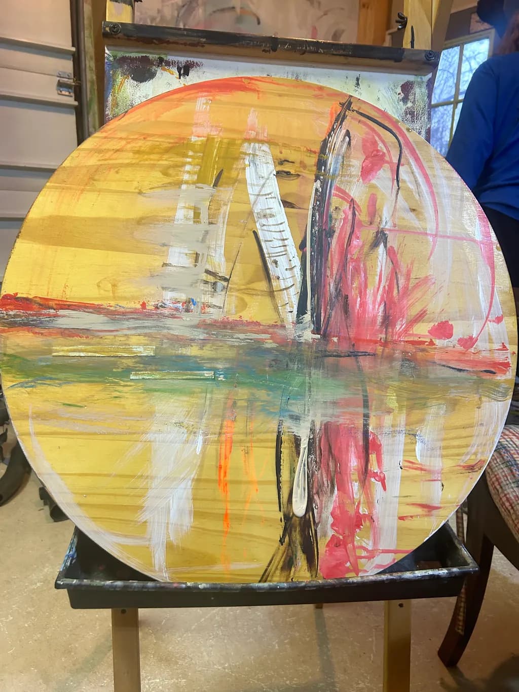 Abstract Sunset Circle