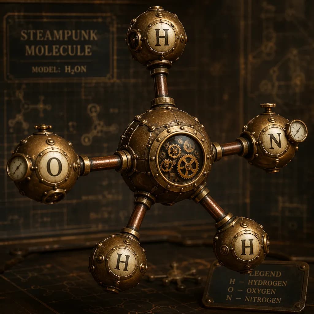Steampunk Molecule Model