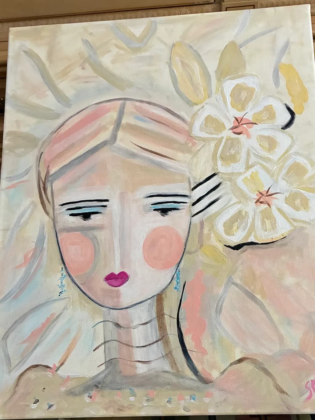 Woman with Flowers