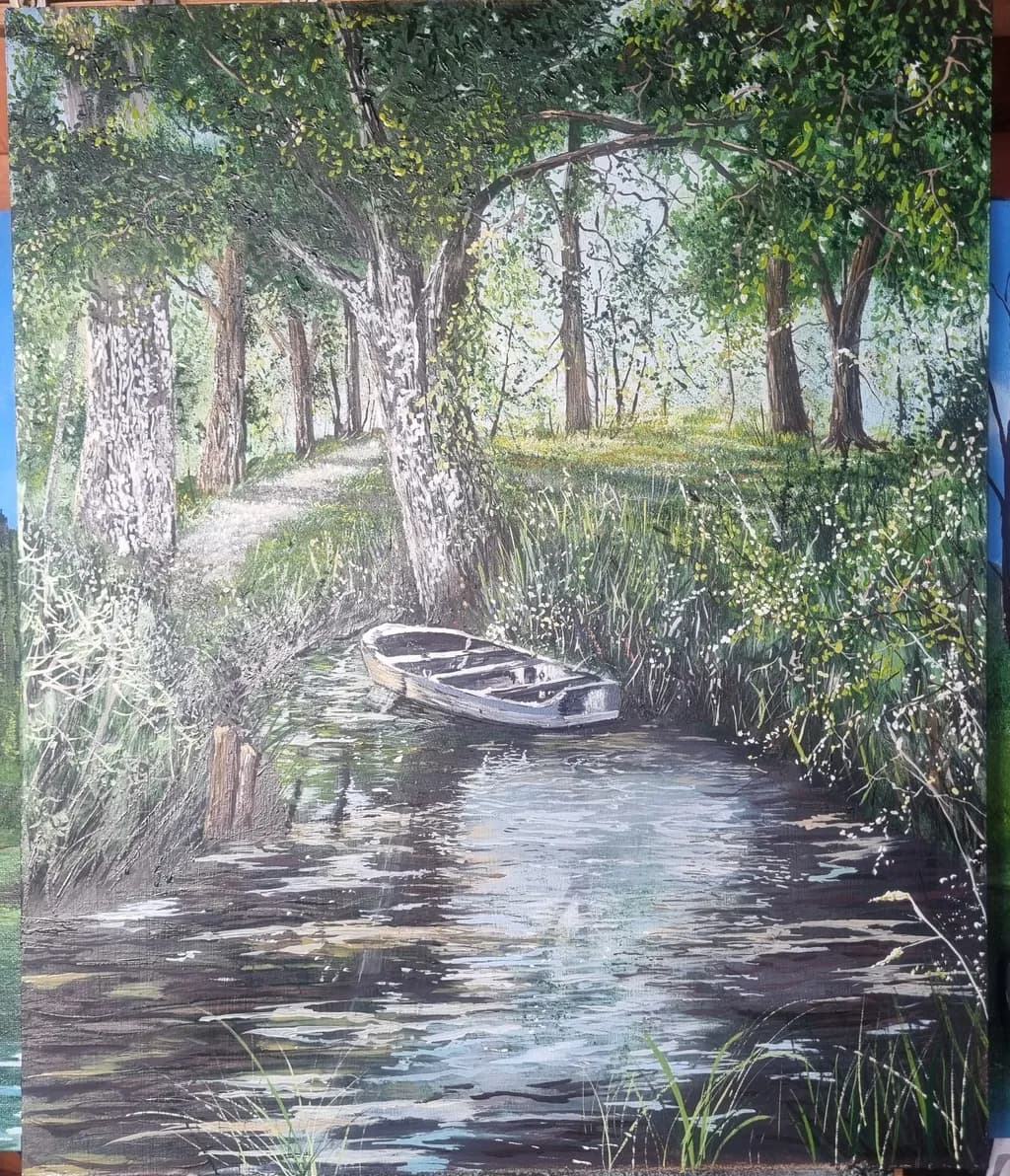 River Boat in Forest