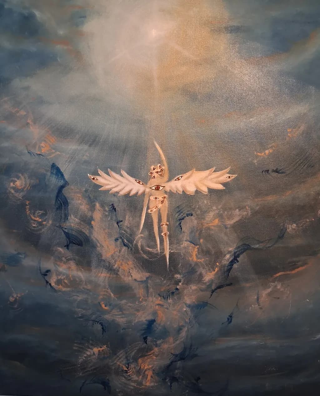Surreal Winged Figure