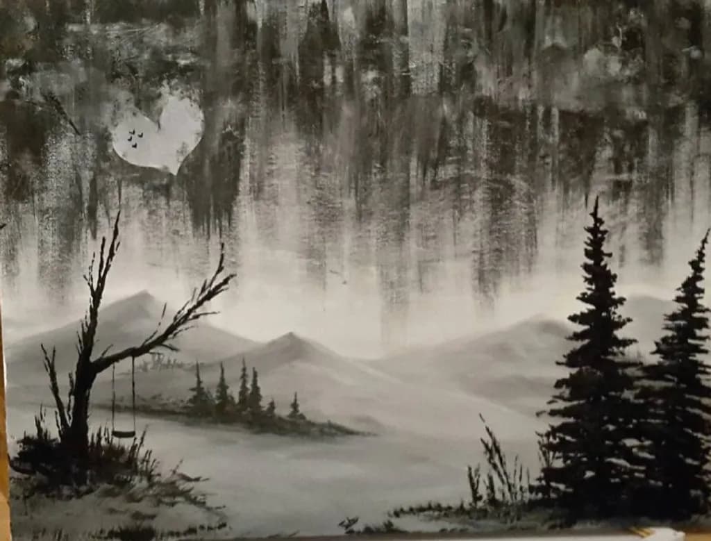 Mountain Landscape with Trees