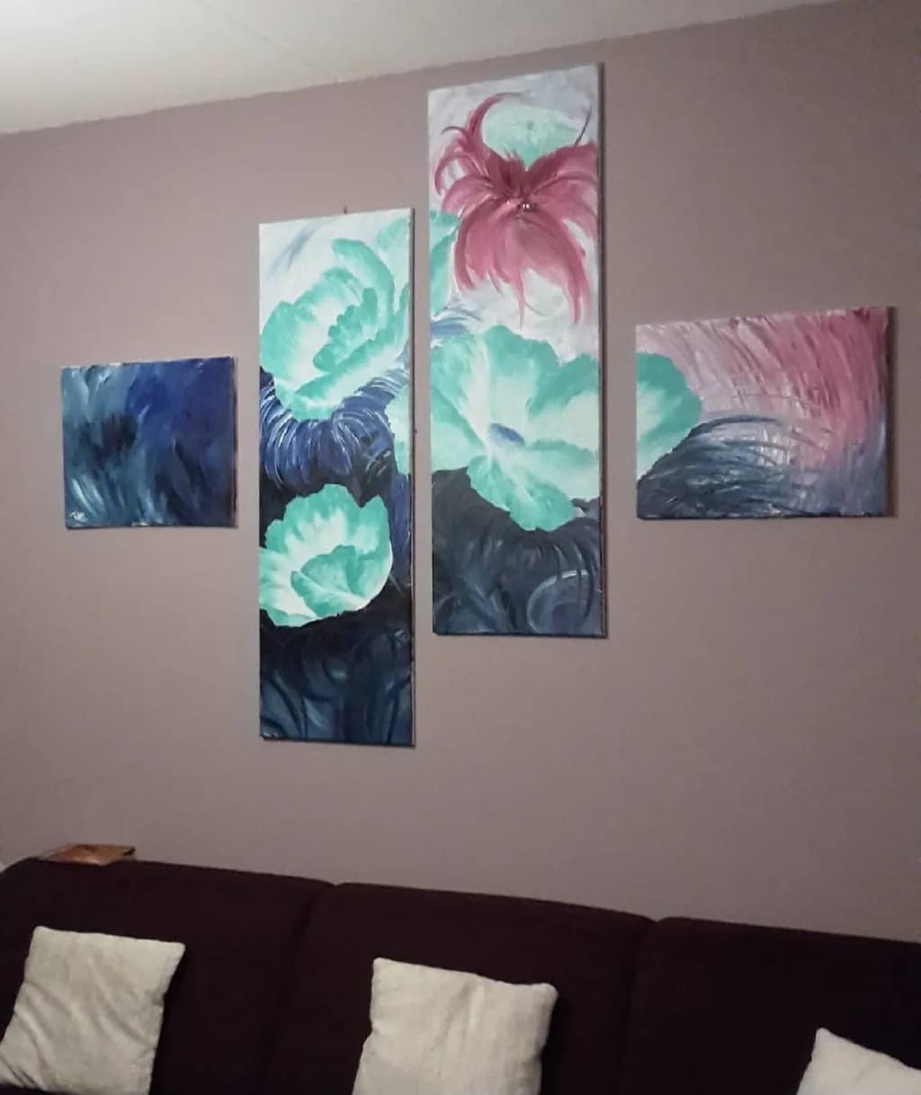 Abstract Floral Panels