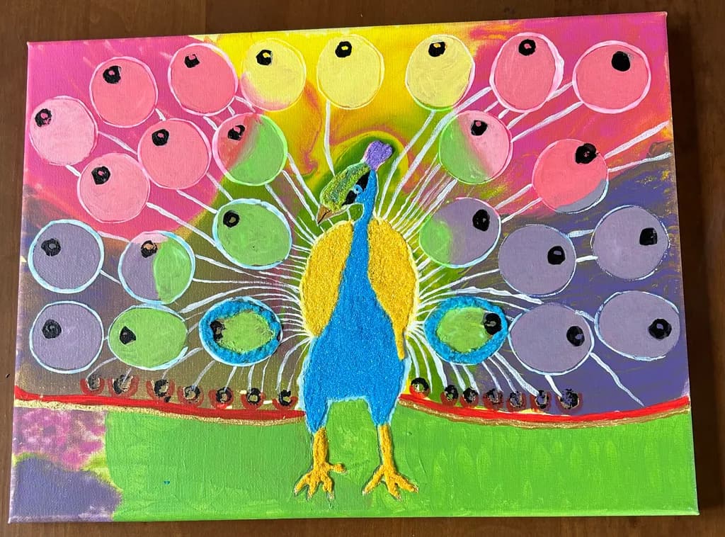 Colorful Peacock Display