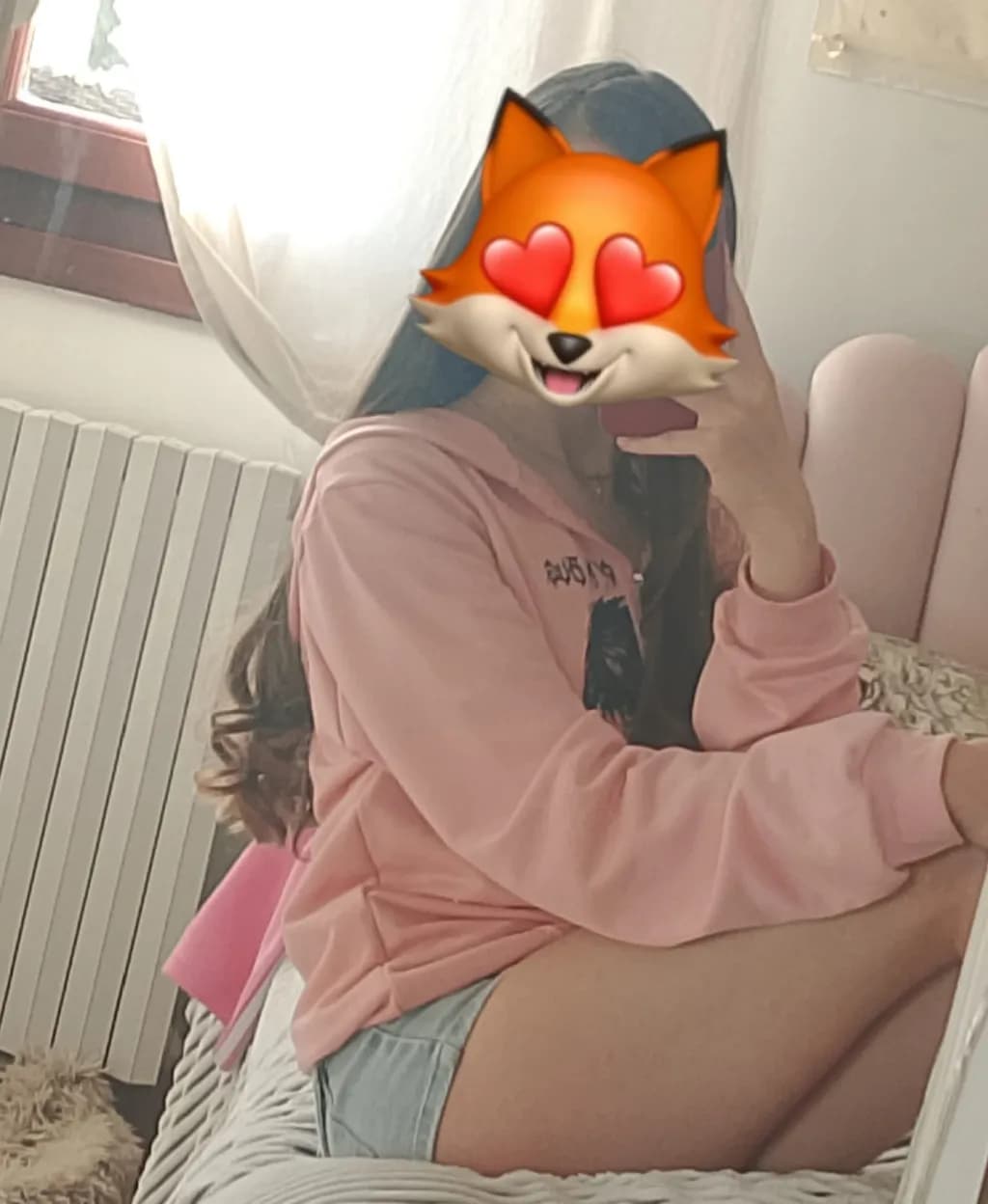 Pink Hoodie Reflection