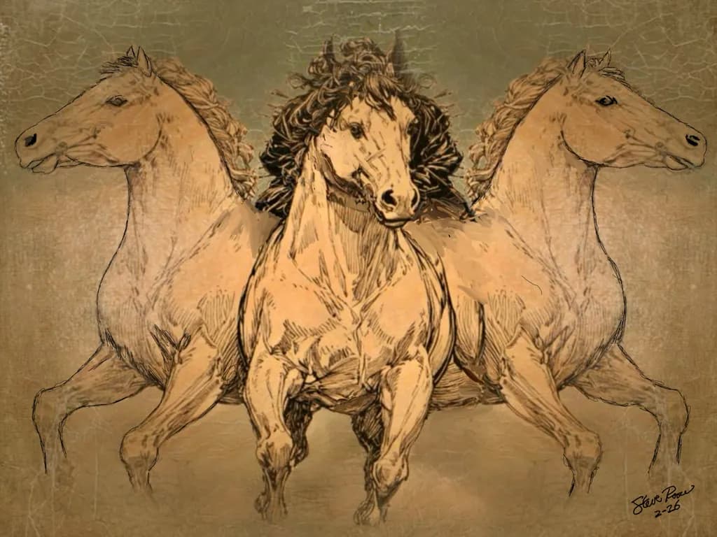 Galloping Horses Sketch