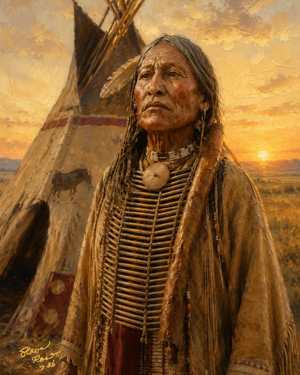 Sunset and Teepee Guardian