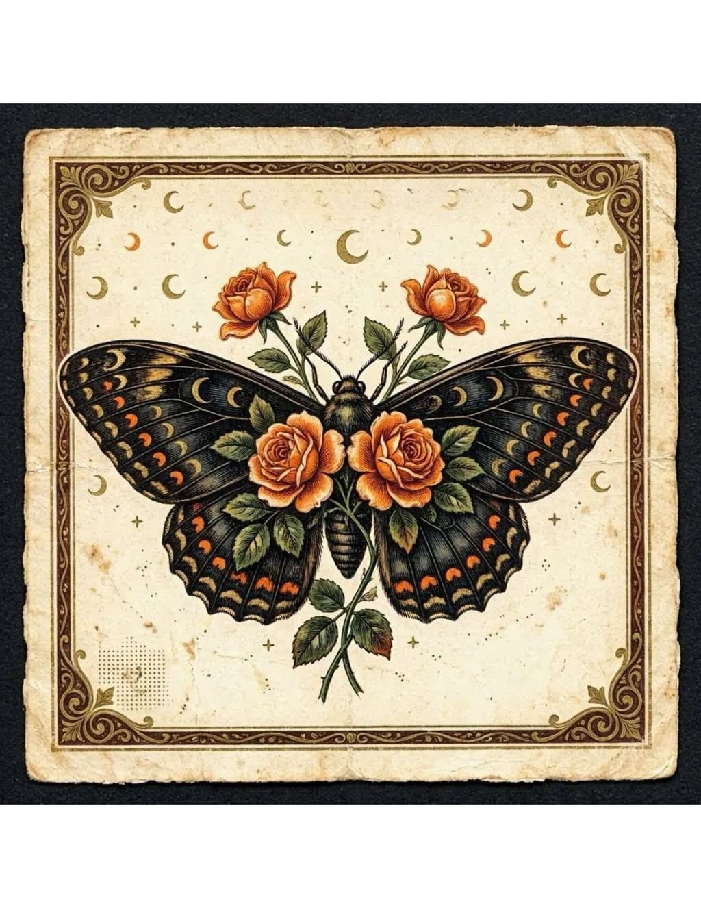 Butterfly and Roses