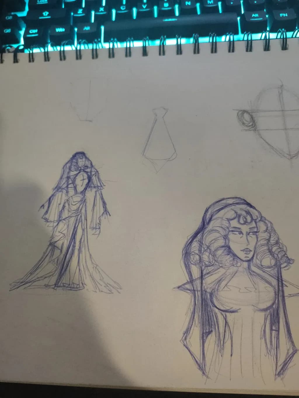 Curled Veil Woman