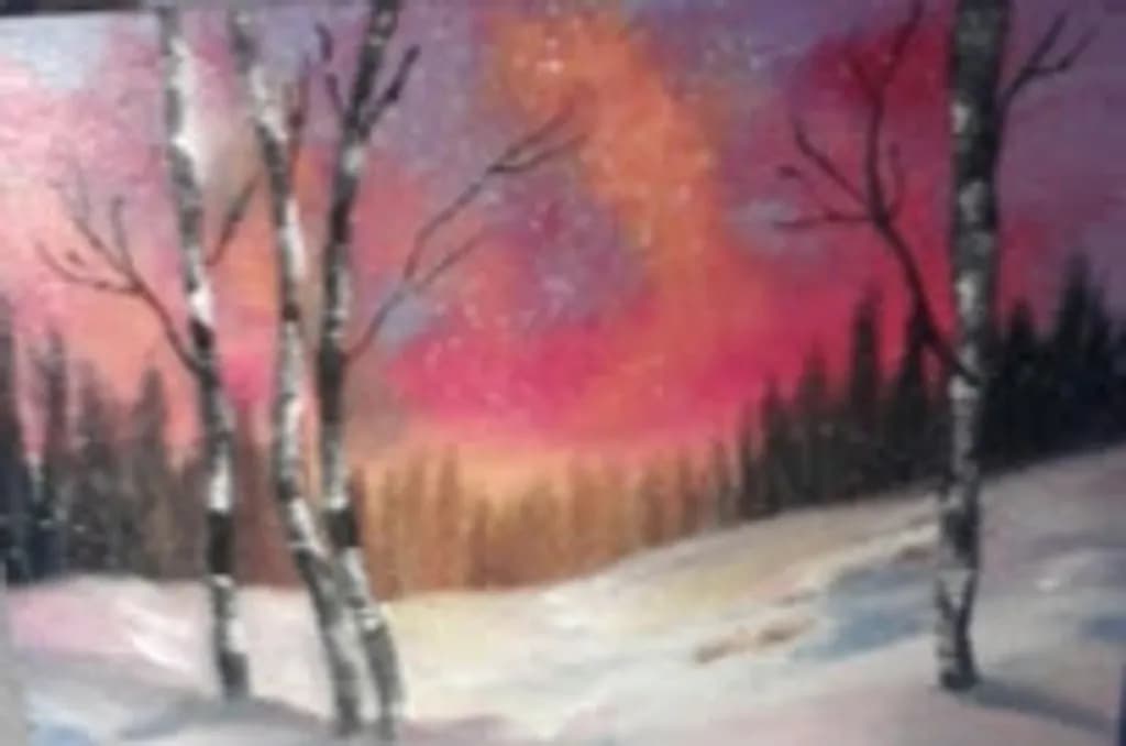 Winter Birch Glow