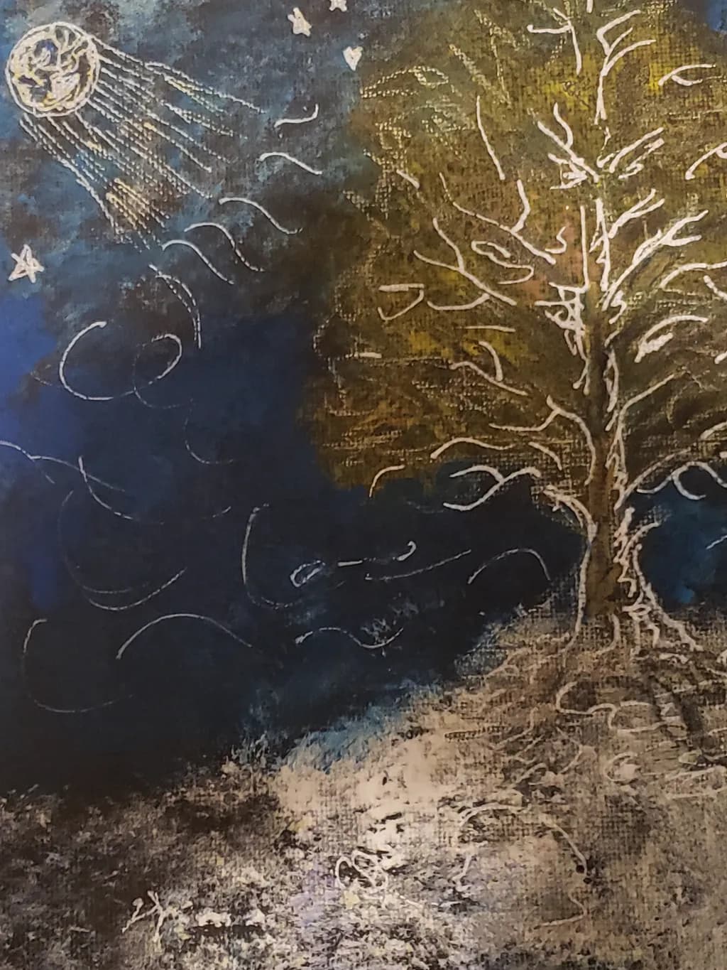 Moonlit Tree Scene