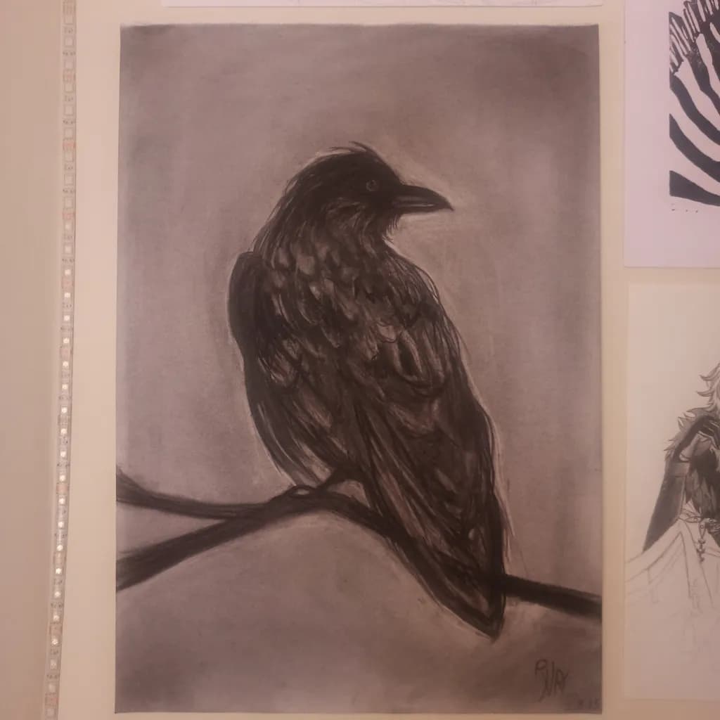 Raven on Branch