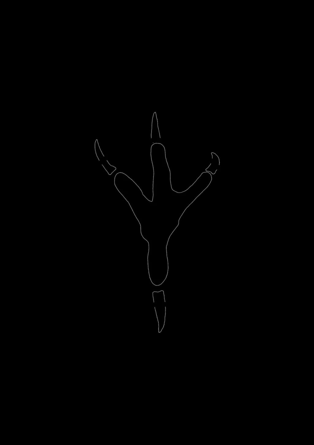 Dinosaur Track Silhouette