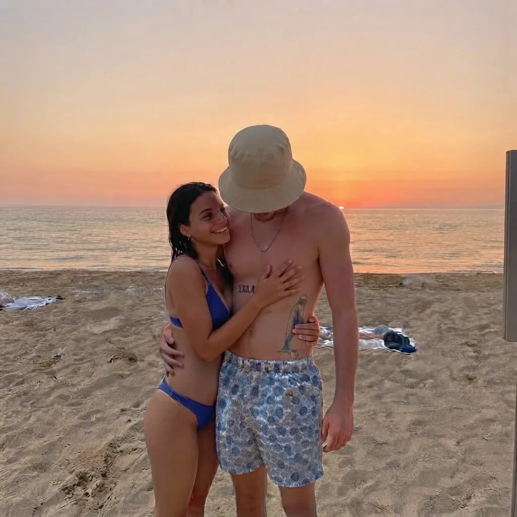 Beach Sunset Embrace