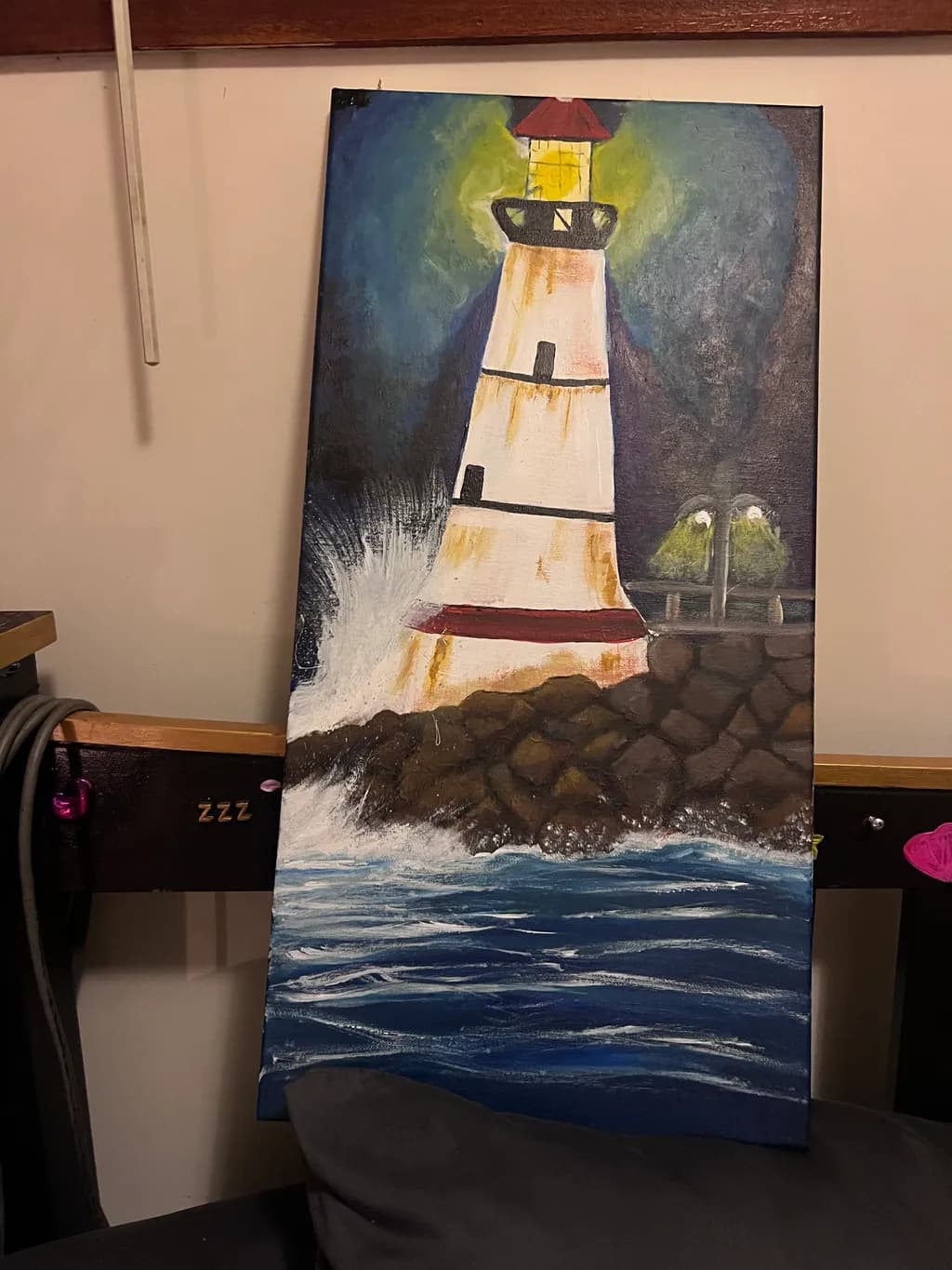 Lighthouse on Rocky Shore