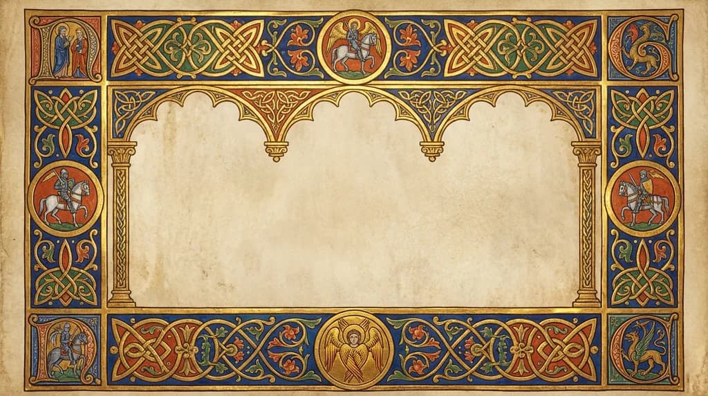 Medieval Illuminated Frame