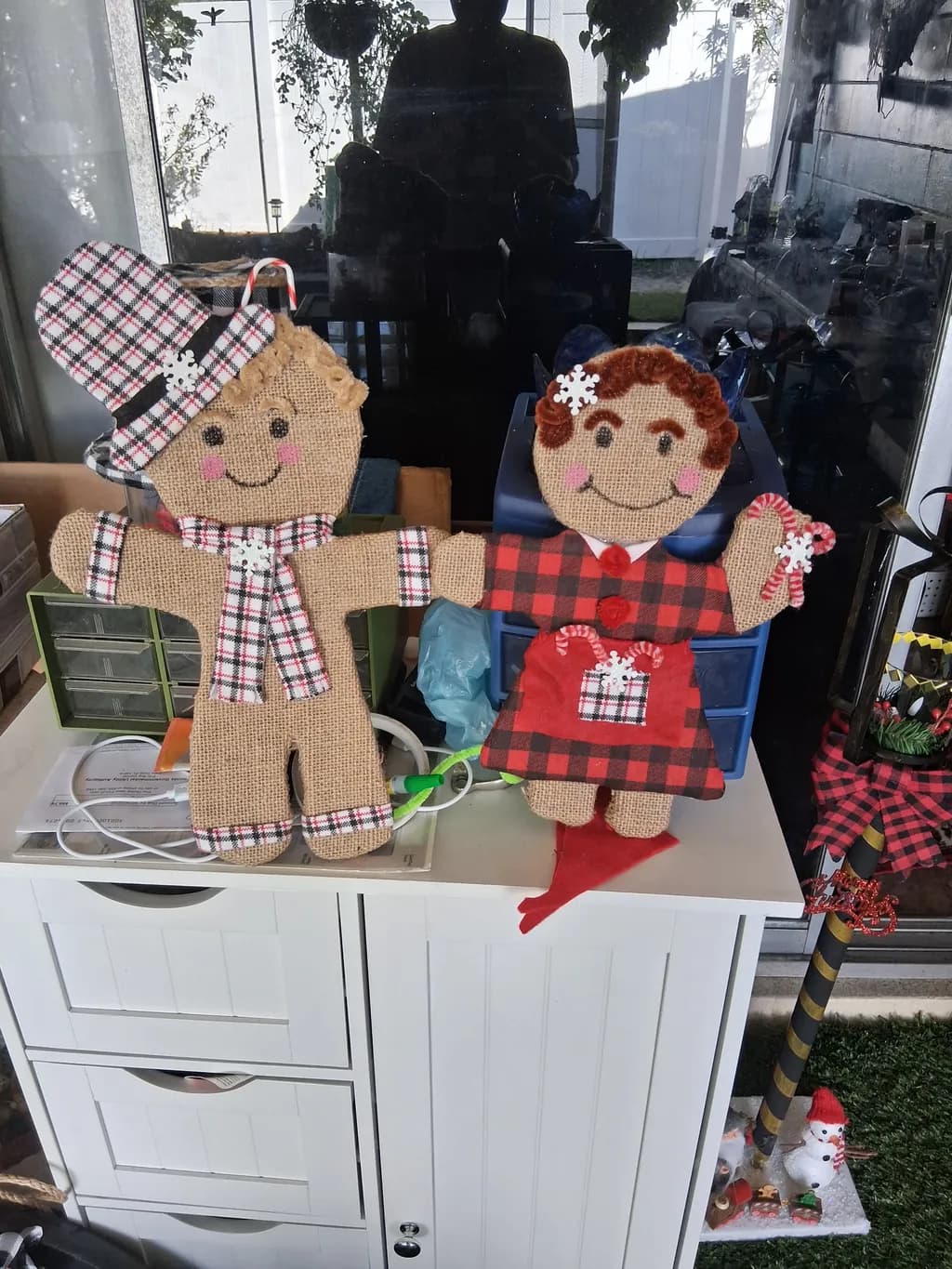 Burlap Holiday Figures