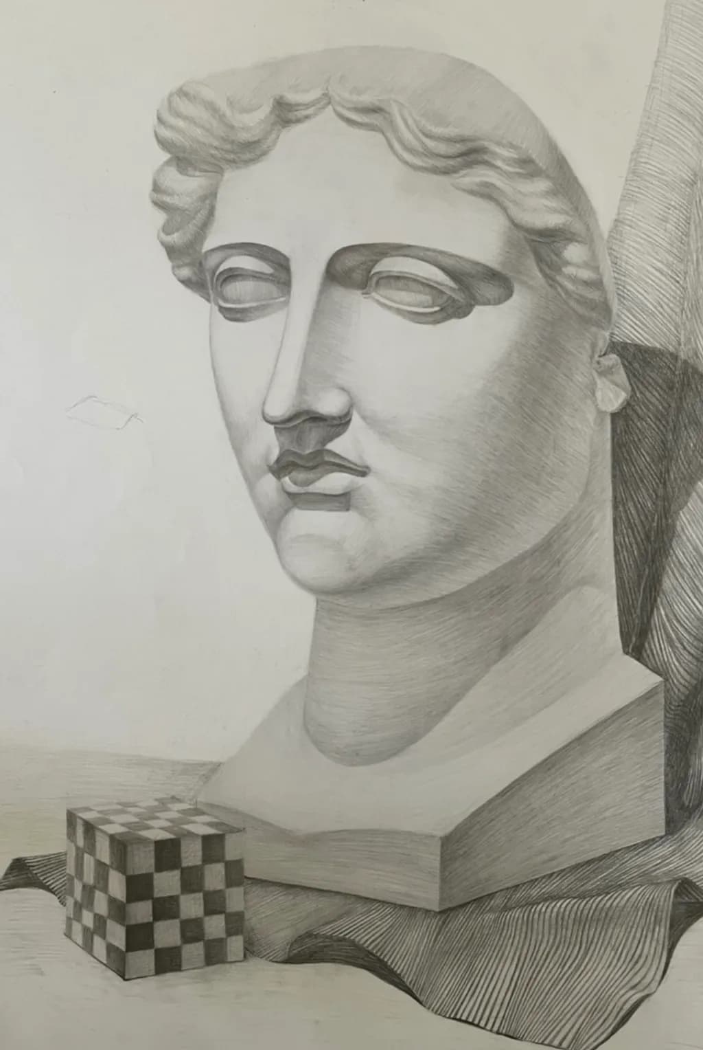 Classical Bust and Cube