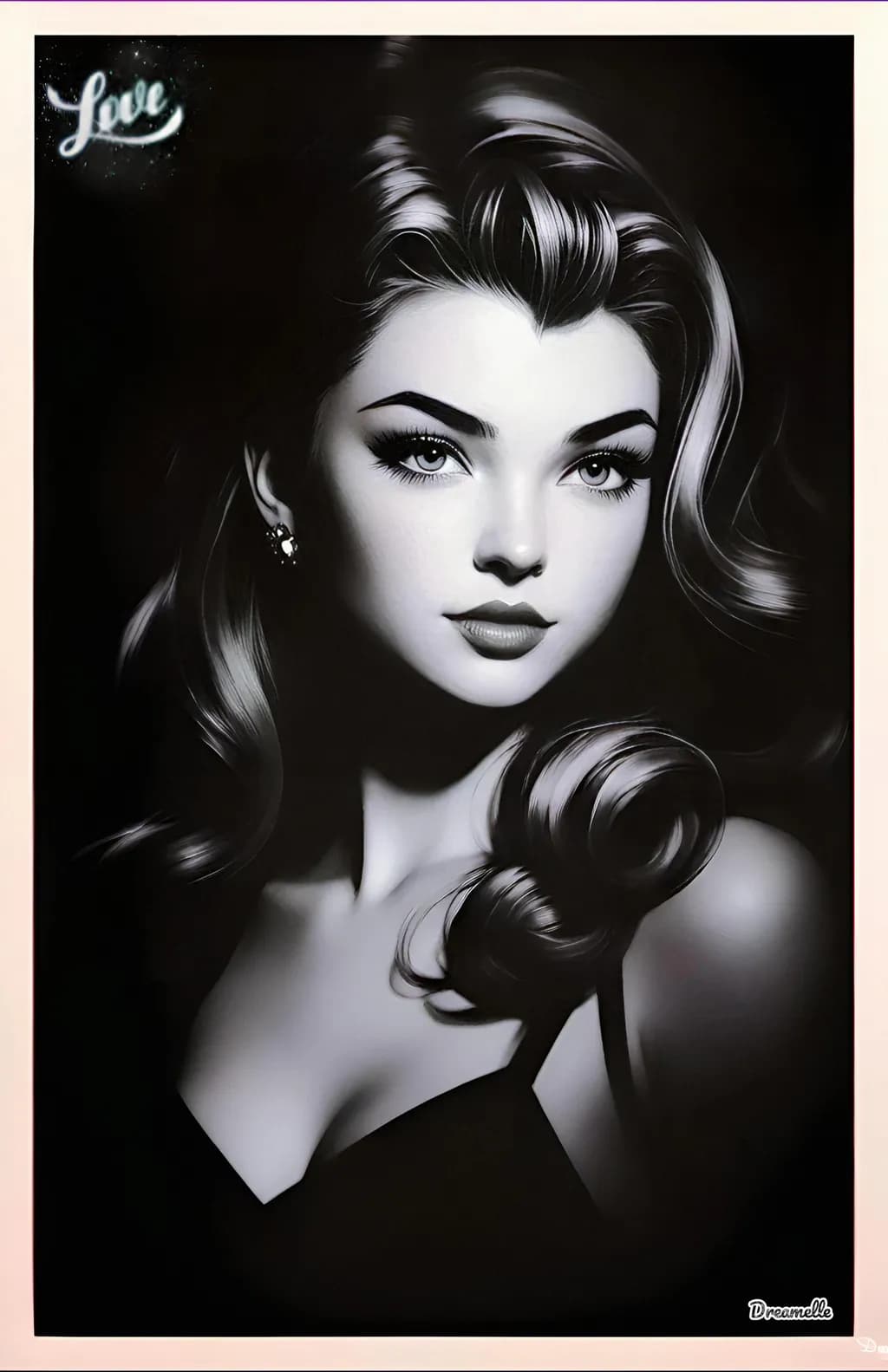 Monochrome Glamour Portrait