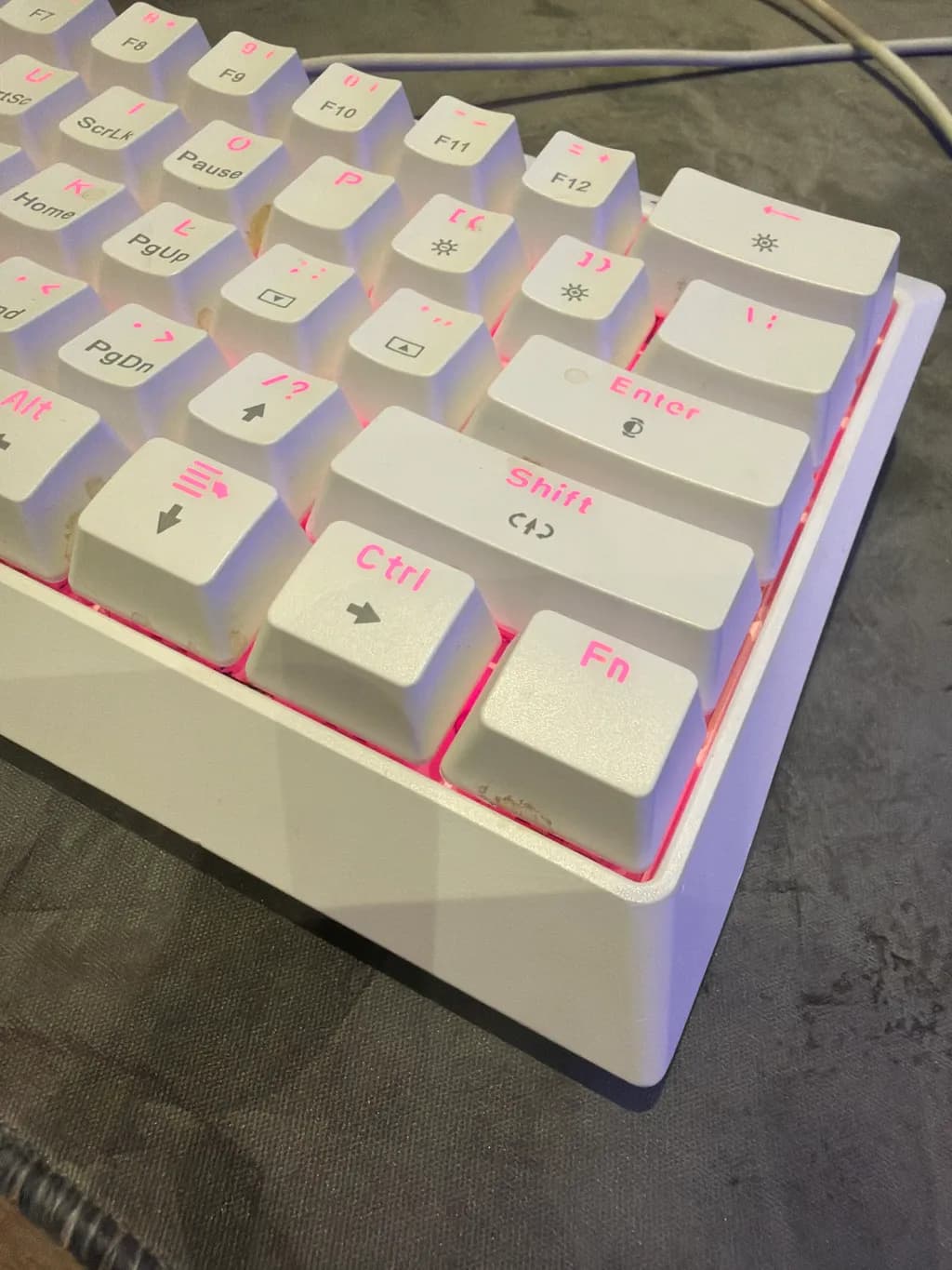 White Keyboard Close-up