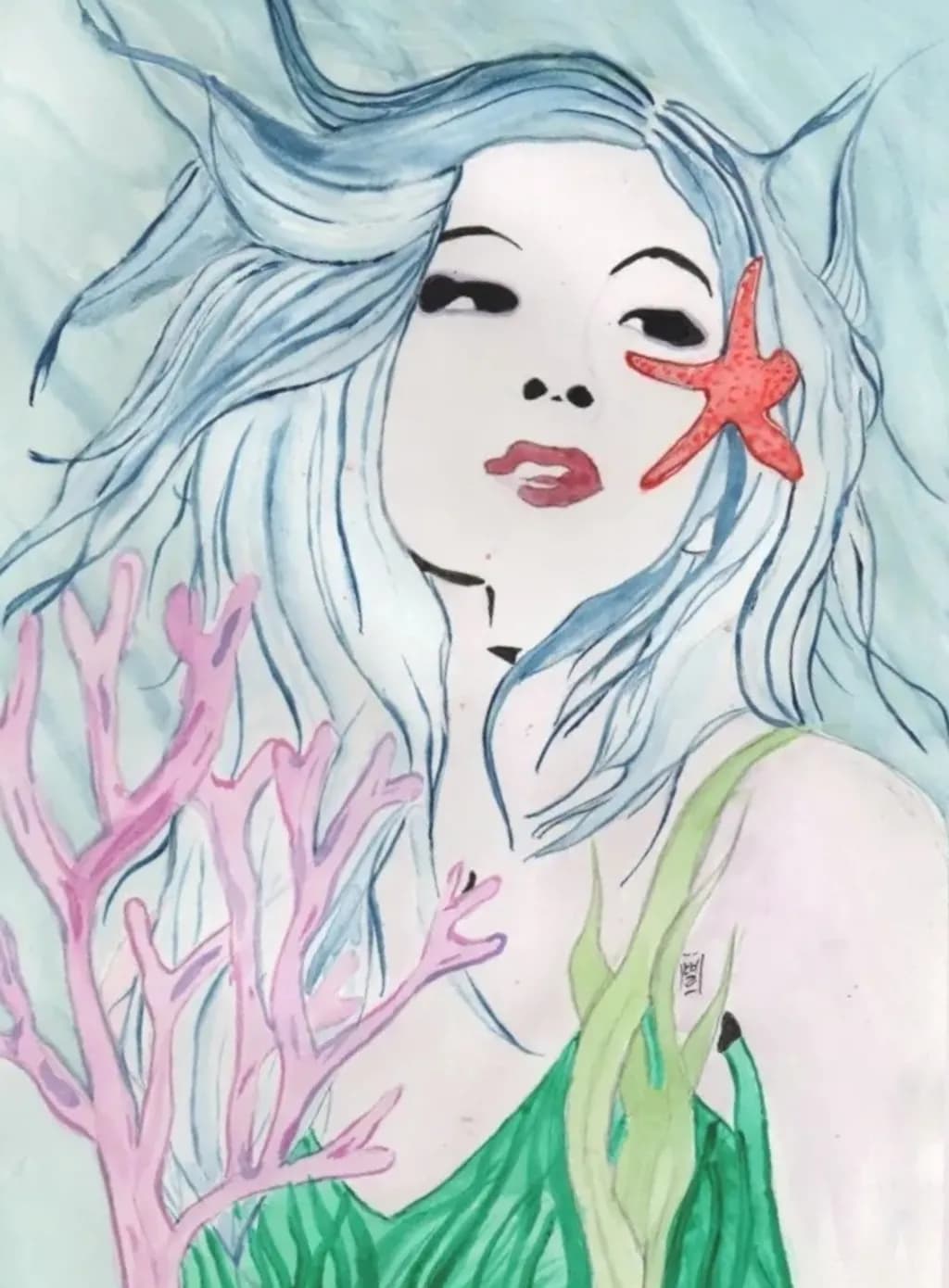 Starfish and Coral Elegance