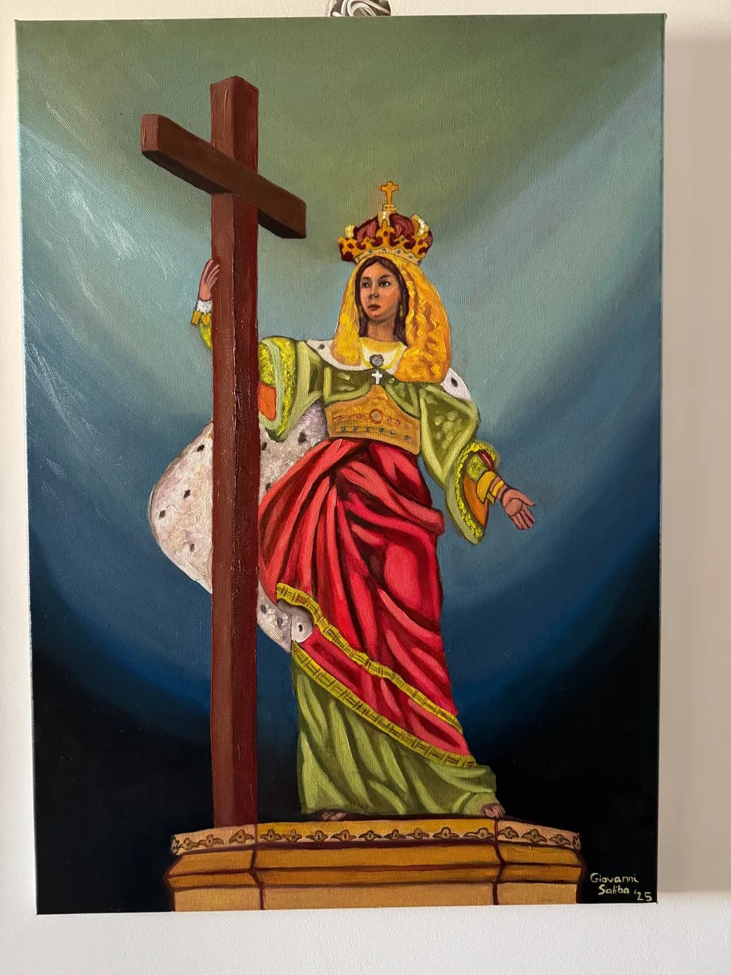 Crowned Figure with Cross