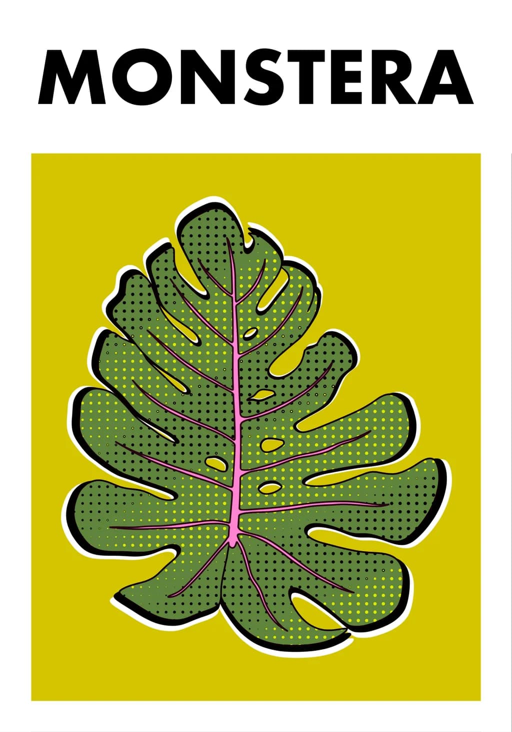Monstera Leaf Pop Art