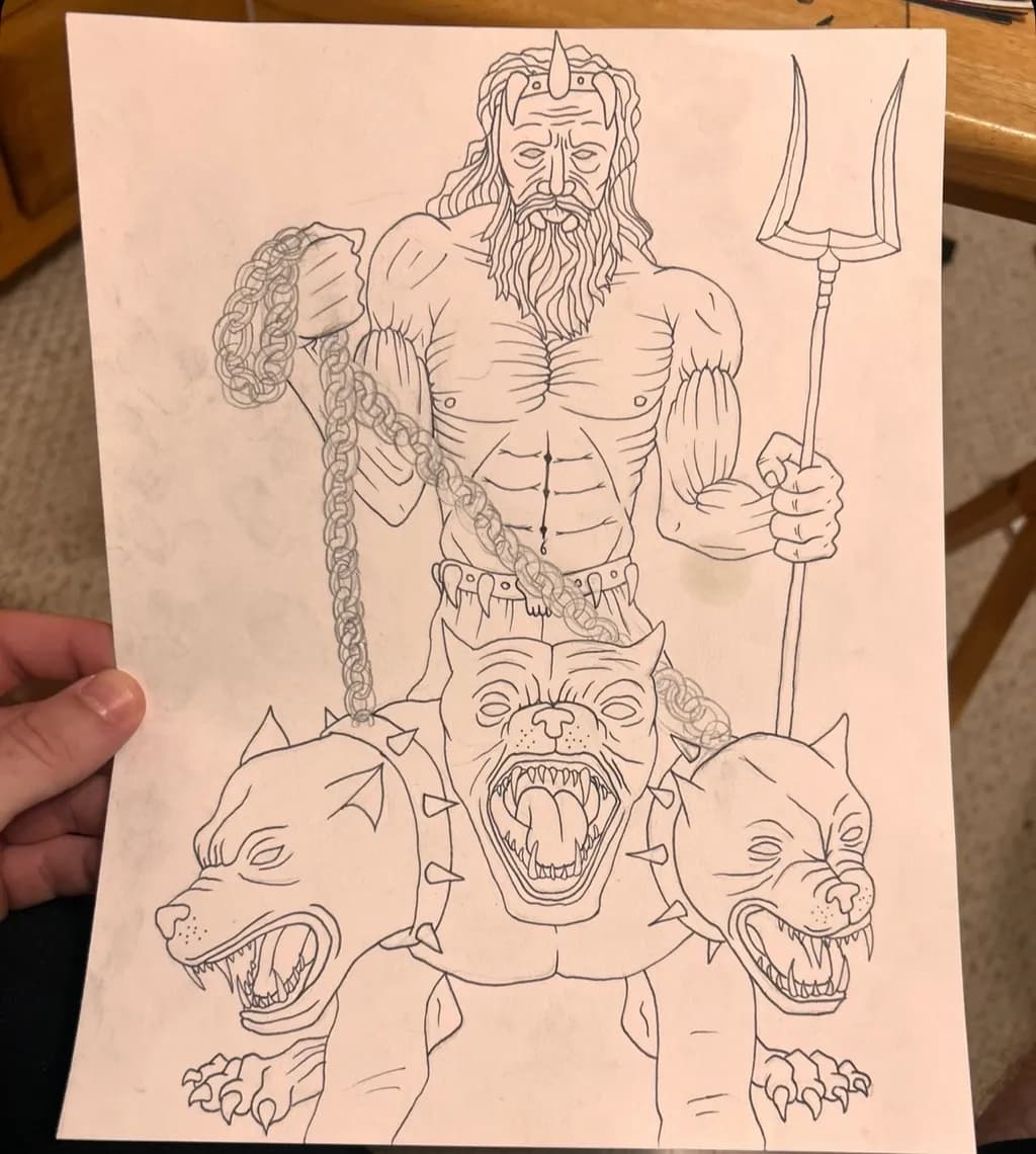 Three-Headed Beast and Warrior